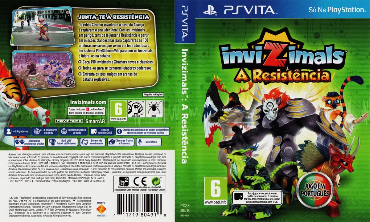 Invizimals: The Resistance box art for Playstation Vita